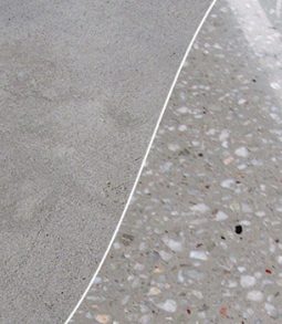 polished concrete before and after