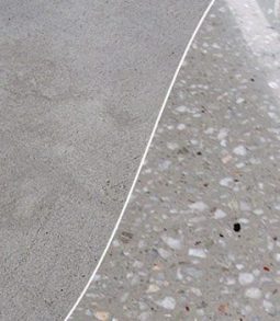 polished concrete before and after